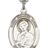 St. Dominic Savio Medal, Sterling Silver, Large