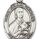 St. Gemma Galgani Medal, Sterling Silver, Large - No Chain