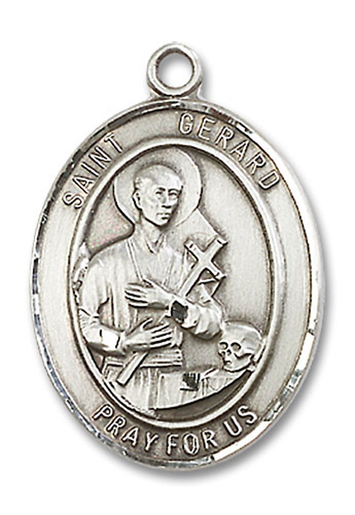 St. Gerard Majella Medal, Sterling Silver, Large - No Chain