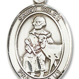St. Giles Medal, Sterling Silver, Large - No Chain