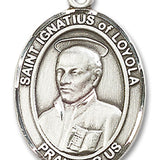 St. Ignatius of Loyola Medal, Sterling Silver, Large - No Chain