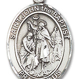 St. John the Baptist Medal, Sterling Silver, Large - No Chain
