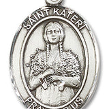 St. Kateri Medal, Sterling Silver, Large - No Chain