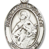 St. Maria Goretti Medal, Sterling Silver, Large - No Chain