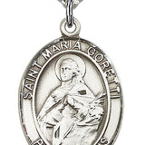 St. Maria Goretti Medal, Sterling Silver, Large