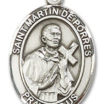 St. Martin de Porres Medal, Sterling Silver, Large - No Chain