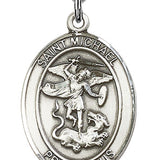 St. Michael the Archangel Medal, Sterling Silver, Large