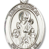 St. Nicholas Medal, Sterling Silver, Large - No Chain