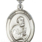 St. Peter the Apostle Medal, Sterling Silver, Large