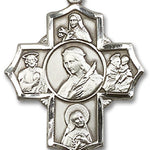 St. Philomena, St. Theresa, St. Rita, St. Anthony, St. Jude Medal, Sterling Silver - No Chain