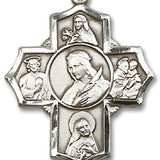 St. Philomena, St. Theresa, St. Rita, St. Anthony, St. Jude Medal, Sterling Silver - No Chain