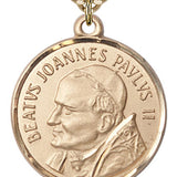 St. Pope John Paul II Medal, Gold Filled