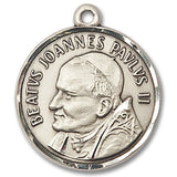 St. Pope John Paul II Medal, Sterling Silver - No Chain