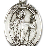 St. Richard Medal, Sterling Silver, Large - No Chain