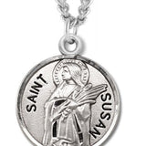 Women's St. Susan Necklace Round Sterling Silver with Chain Options