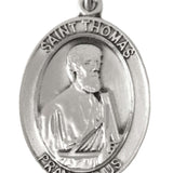St. Thomas the Apostle Medal, Sterling Silver, Large