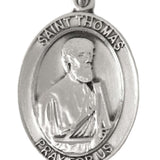 St. Thomas the Apostle Medal, Sterling Silver, Large - No Chain