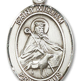 St. William of Rochester Medal, Sterling Silver, Large - No Chain