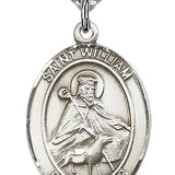 St. William of Rochester Medal, Sterling Silver, Large