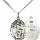 Women's Pewter Oval Guardian Angel Army Medal
