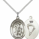 Women's Pewter Oval Guardian Angel Paratrooper Medal