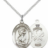 Women's Pewter Oval St. Christopher National Guard Medal