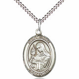 Women's Pewter Oval St. Clare of Assisi Medal