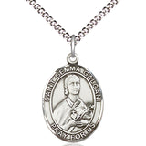 Women's Pewter Oval St. Gemma Galgani Medal