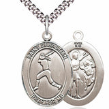 Women's Pewter Oval St. Sebastian Softball Medal