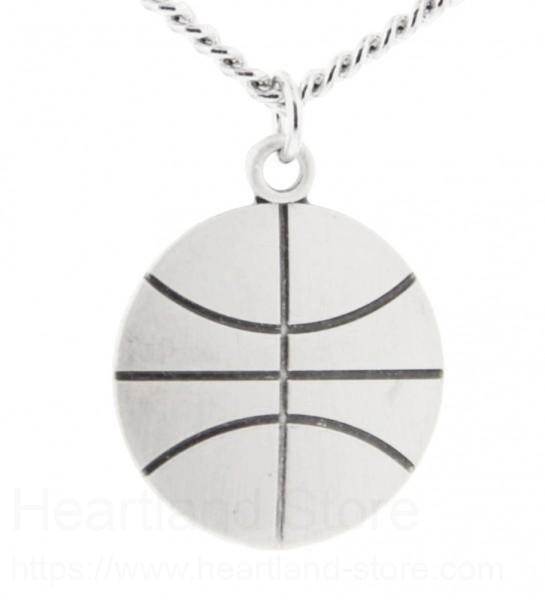 New Trendy Sports Ball Necklace Football Basketball Rugby Pendant Necklace  Crystal Necklace Accessories Jewelry Necklace Ships From China Main Stone  Color silver Basketball