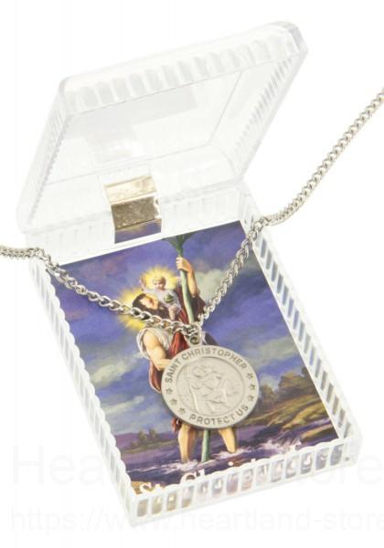 St Christopher Pendant Protection Necklace for Motorbike 