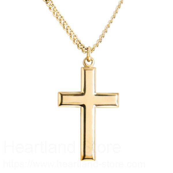 47mm Hammered Gold Plated Cross Pendant – Beads, Inc.