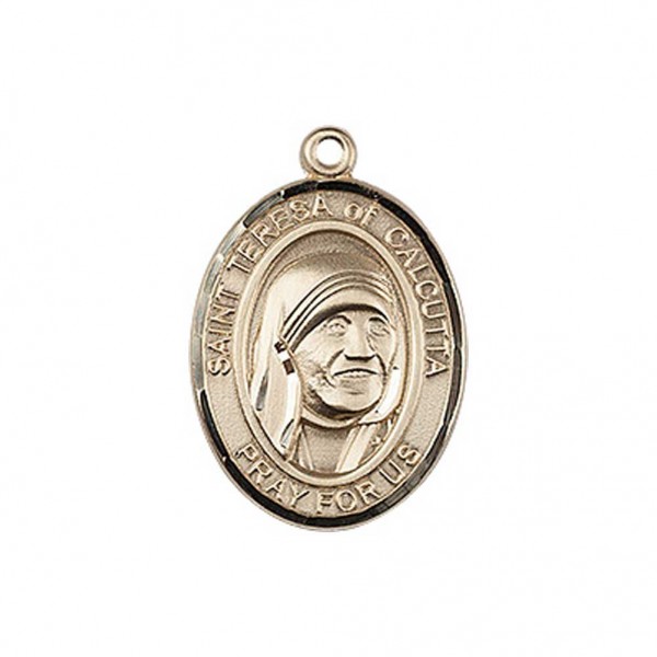 St. Teresa of Calcutta Medal, 14 Karat Gold, Medium - 14 KT Yellow Gold
