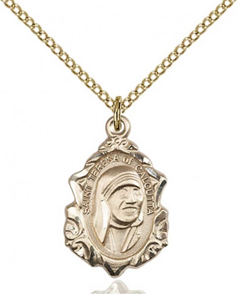 Blessed Teresa of Calcutta Medal, Gold Filled - Gold-tone