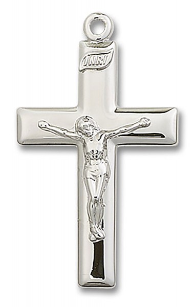 Crucifix Pendant, Sterling Silver - No Chain