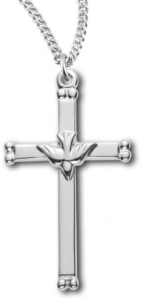 Sterling Silver Descending Dove Cross Pendant Necklace | Sterling silver cross  pendant, Silver, Sterling silver cross necklace