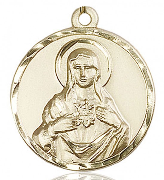 Immaculate Heart of Mary Medal, Gold Filled - No Chain