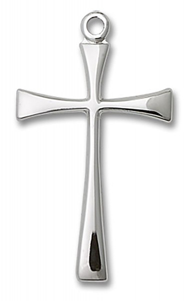 Men's Sterling Silver Maltese Cross Pendant - No Chain