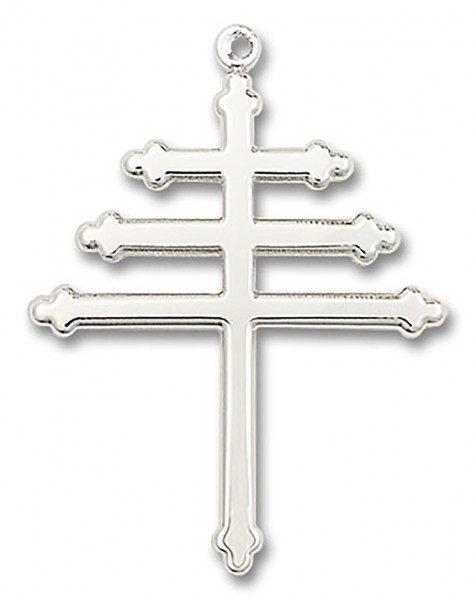 Maronite Cross Pendant, Sterling Silver - No Chain