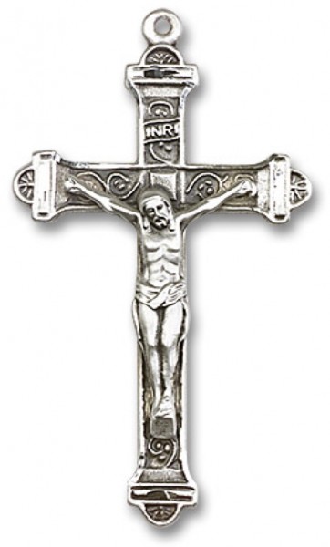 silver plated metal crucifix pendant parts