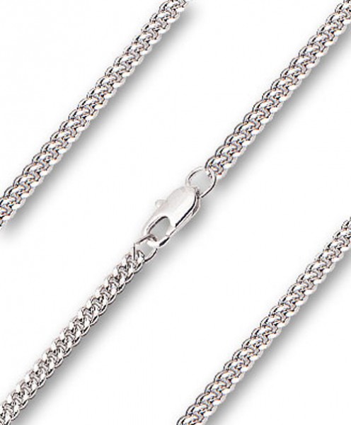 Men's Heavy Curb Chain with Clasp - Rhodium Plated
