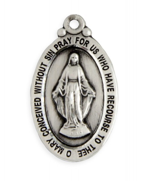 Men's Miraculous Medal, Sterling Silver - No Chain