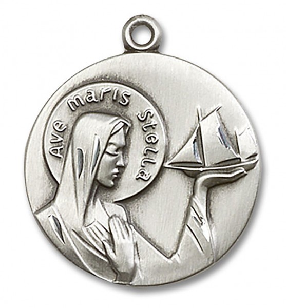 Our Lady Star of the Sea Medal, Sterling Silver - No Chain