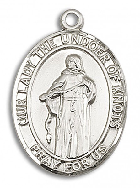 Our Lady of Knots Medal, Sterling Silver, Large - No Chain