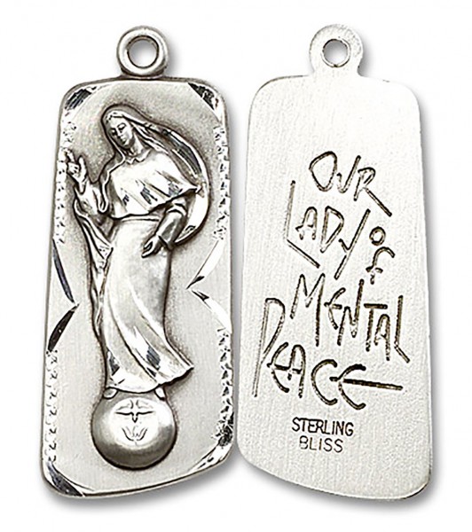 Our Lady of Mental Peace Medal, Sterling Silver - No Chain