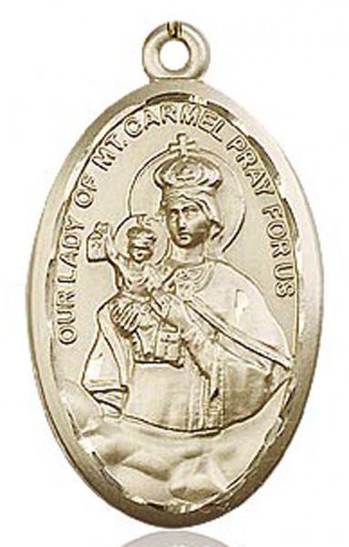 Our Lady of Mount Carmel Medal, Gold Filled - No Chain