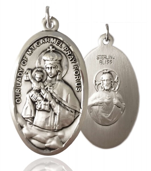 Our Lady of Mount Carmel Medal, Sterling Silver - No Chain