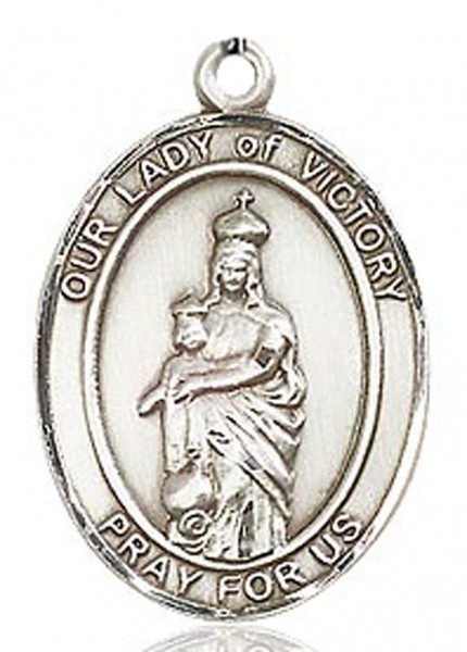 Our Lady of Victory Medal, Sterling Silver, Large - No Chain