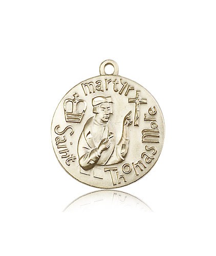 St. Thomas More Medal, 14 Karat Gold - 14 KT Yellow Gold