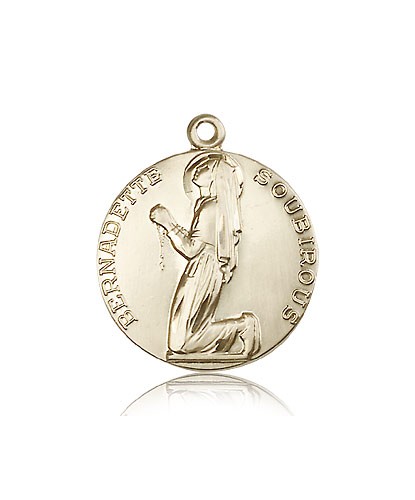 St. Bernadette Medal, 14 Karat Gold - 14 KT Yellow Gold